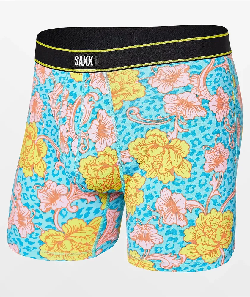 Saxx Hyper Damask Blue Boxer Briefs