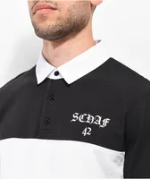 Schaf Black & White Long Sleeve Rugby Shirt