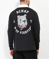 Schaf Black & White Long Sleeve Rugby Shirt