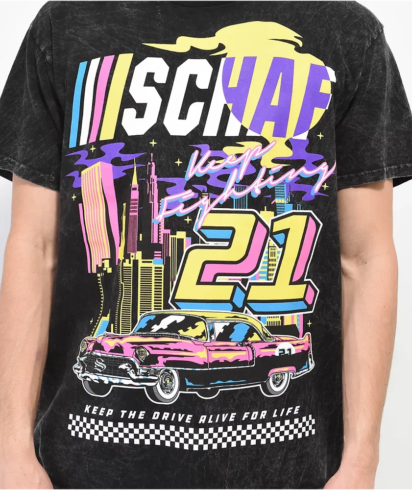 Schaf Keep The Drive Alive Black Wash T-Shirt