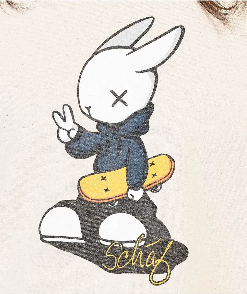 Schaf Peace Out Rabbit Natural T-Shirt