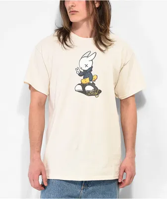 Schaf Peace Out Rabbit Natural T-Shirt