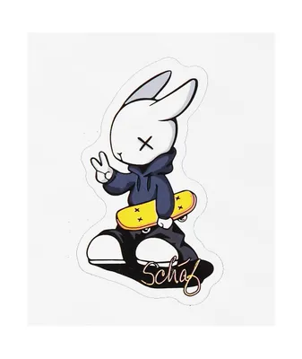 Schaf Peace Out Rabbit Sticker