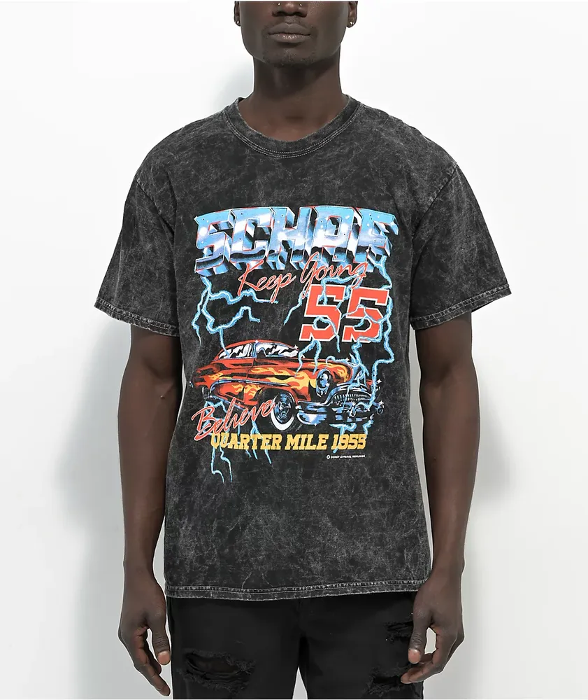 Schaf Quarter Mile Black Wash T-Shirt