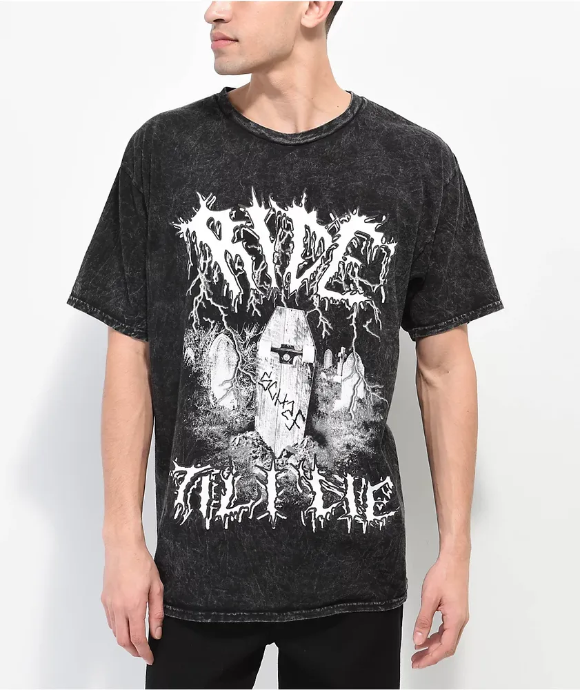 Schaf Ride Til I Die Black Wash T-Shirt