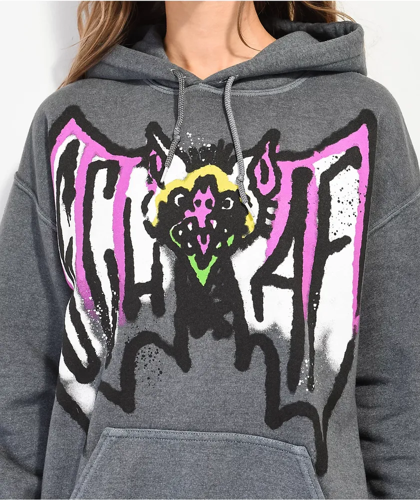 Schaf Spray Bat Grey Hoodie