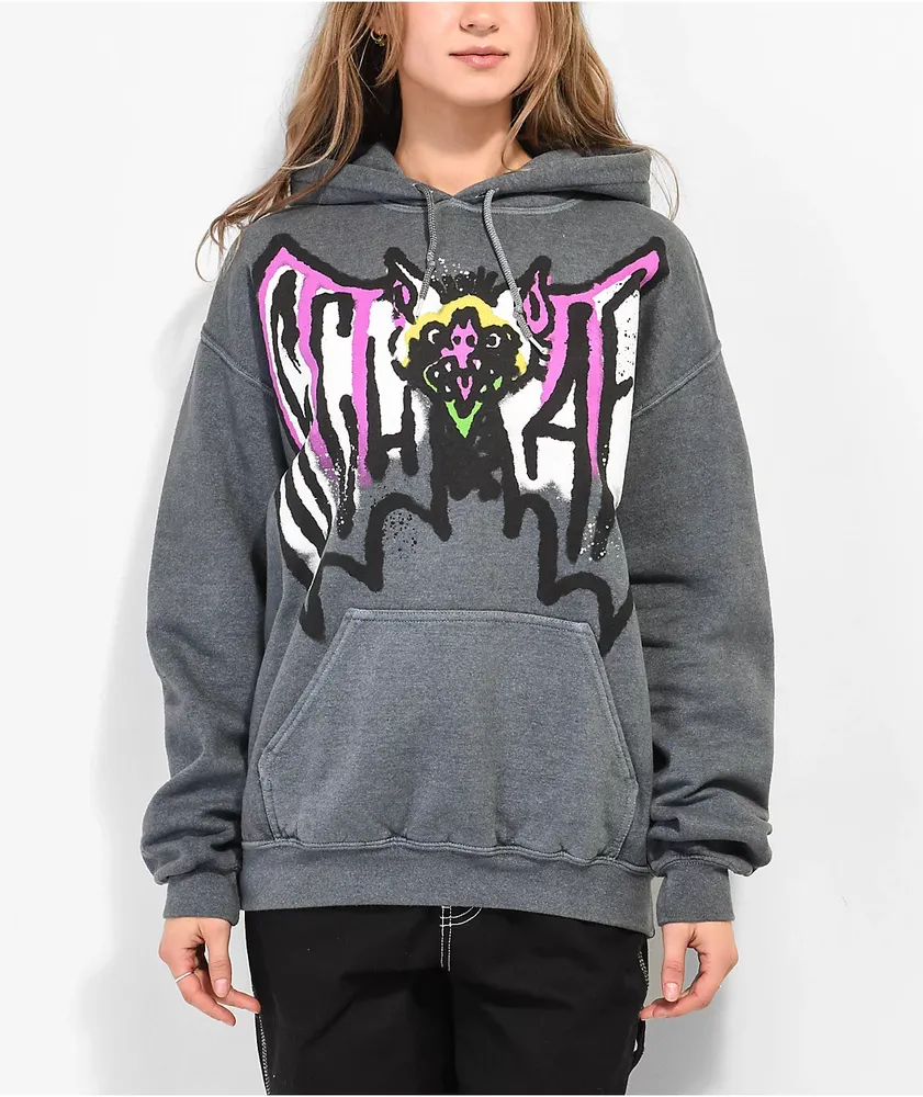 Schaf Spray Bat Grey Hoodie