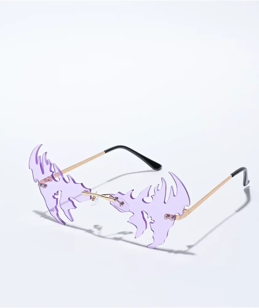 Sebastian Purple Frameless Sunglasses