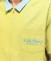 Select Start x Keith Haring Map Yellow Short Sleeve Work Shirt