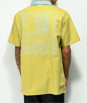 Select Start x Keith Haring Map Yellow Short Sleeve Work Shirt