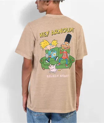 Select Start x Nickelodeon Arnold Ice Brown T-Shirt