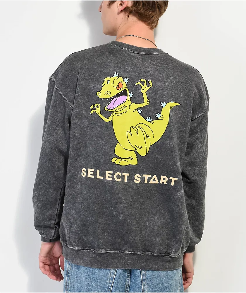 Select Start x Nickelodeon Reptar Black Wash Crewneck Sweatshirt