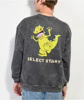 Select Start x Nickelodeon Reptar Black Wash Crewneck Sweatshirt