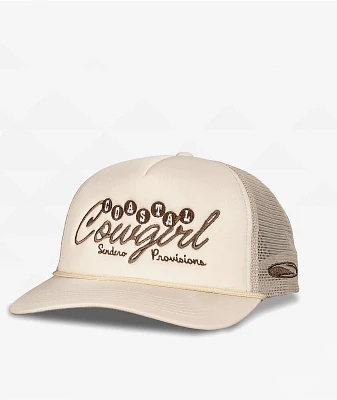 Sendero Coastal Cowgirl Cream & Brown Trucker Hat