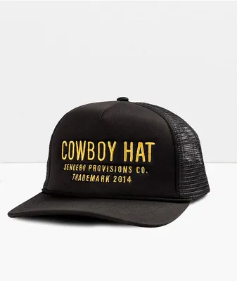 Sendero Cowboy Black & Gold Trucker Hat