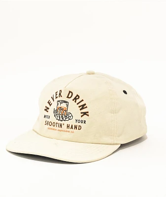 Sendero Shootin' Hand Natural Snapback Hat