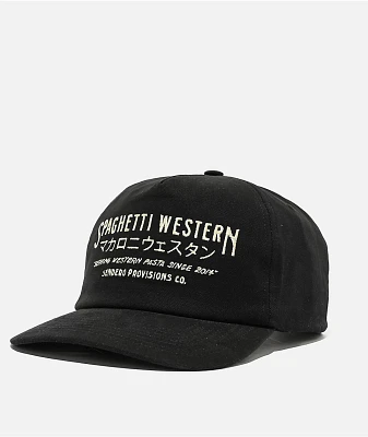 Sendero Spaghetti Western Black Strapback Hat