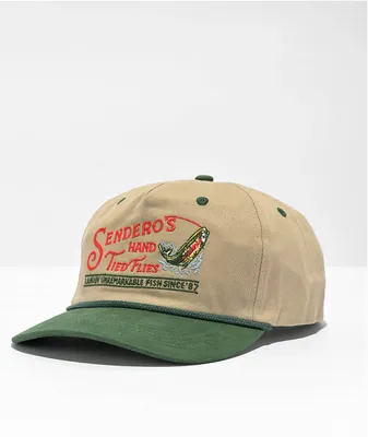 Sendero Time Flies Sand & Green Snapback Hat