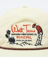 Sendero West Texas Municipal Cream Snapback Hat