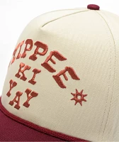 Sendero Yippee Ki Yay Cream & Maroon Snapback Hat