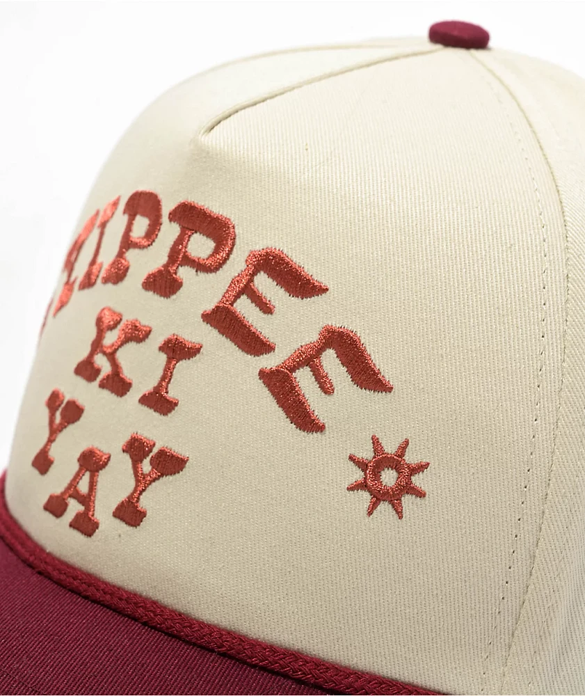 Sendero Yippee Ki Yay White & Red Snapback Hat