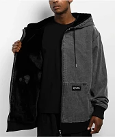 Shaka Wear Aged Canvas Fur Black Wash Work Jacket