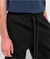 Shaka Wear Black Fleece Cargo Sweatpants