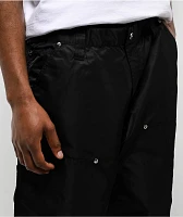 Shaka Wear Double Knee Black Nylon Cargo Pants