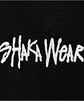 Shaka Wear Embroidered Logo Black Heavyweight T-Shirt