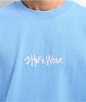 Shaka Wear Embroidered Logo Blue Heavyweight T-Shirt