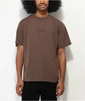 Shaka Wear Embroidered Logo Mocha Heavyweight T-Shirt 