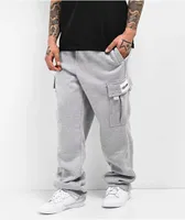 Shaka Wear Grey Fleece Cargo Sweatpants