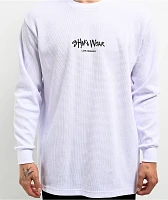 Shaka Wear Logo White Thermal Long Sleeve T-Shirt