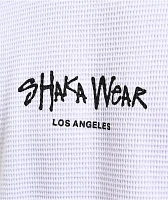 Shaka Wear Logo White Thermal Long Sleeve T-Shirt