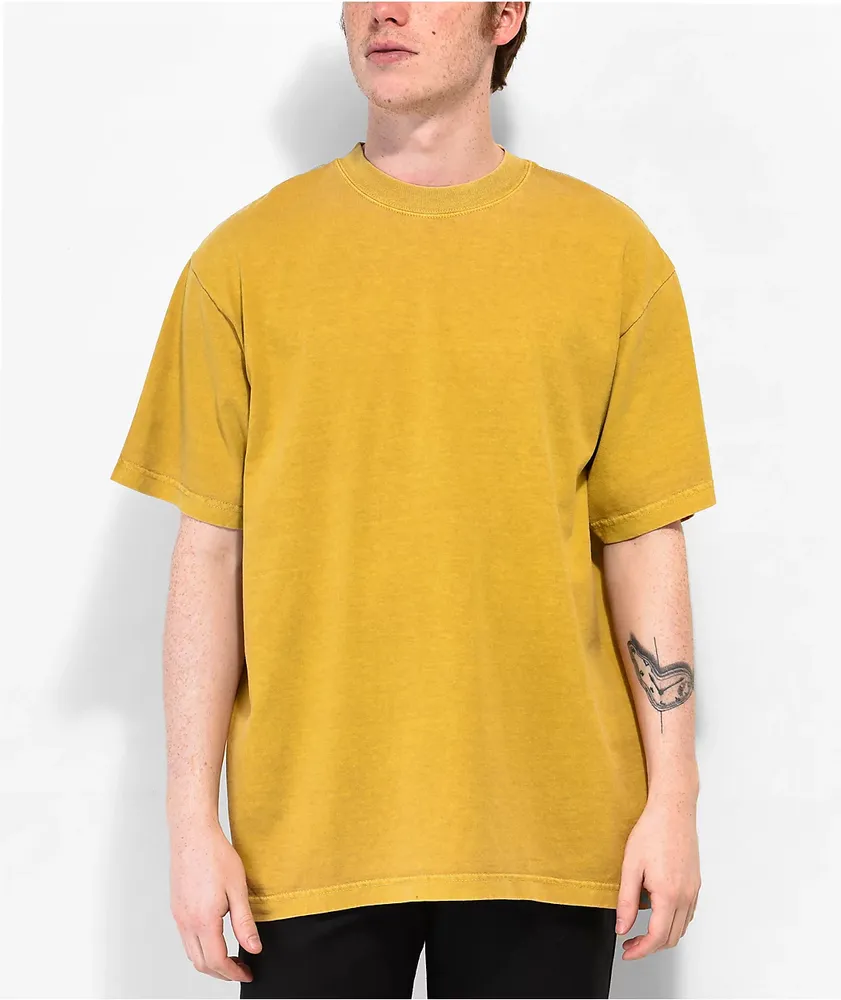 Shaka Wear Max Heavyweight Garment Dye Mustard T-Shirt