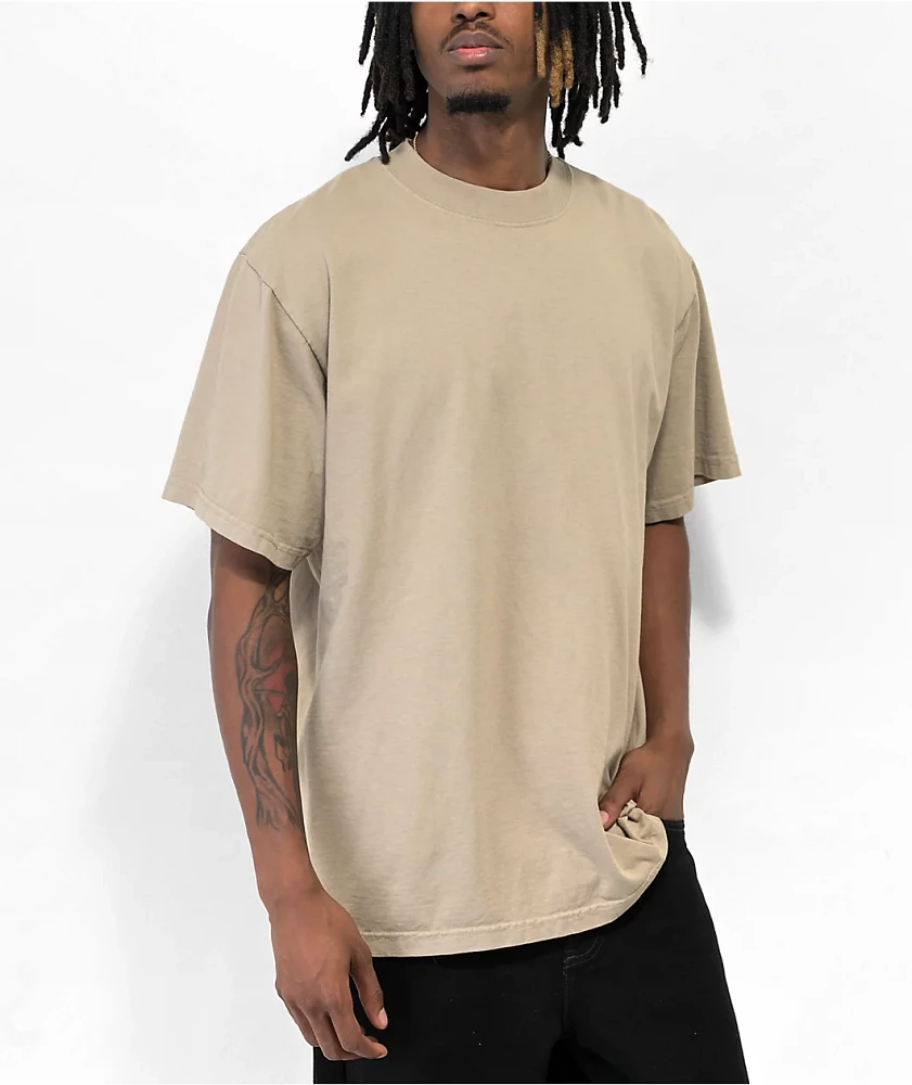 Shaka Wear Max Heavyweight Garment Dye Oat T-Shirt