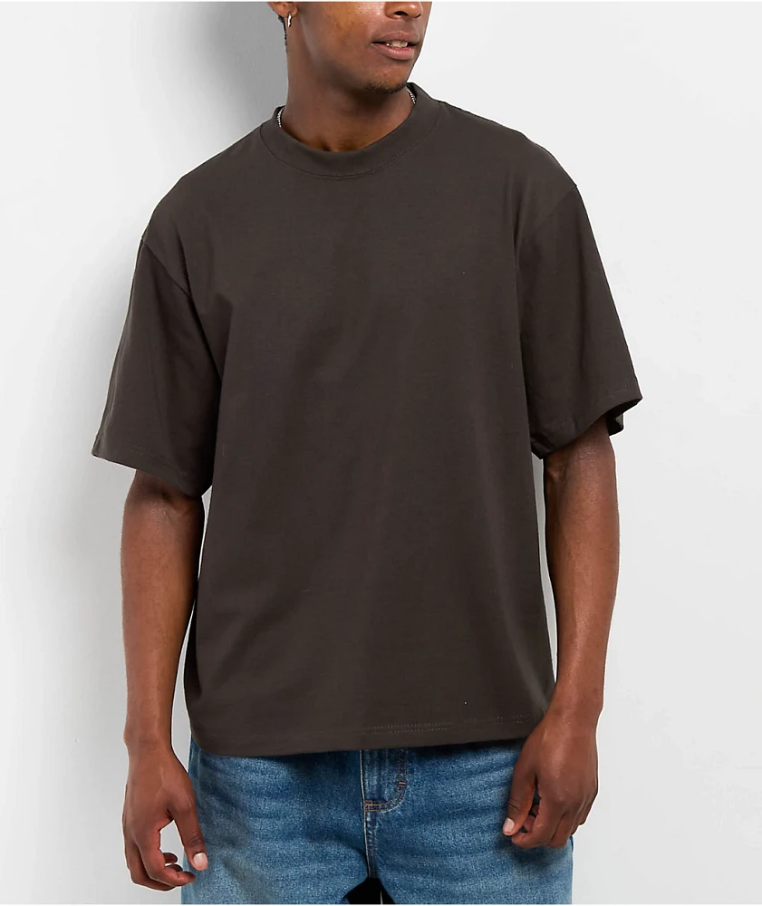 Shaka Wear Max Heavyweight Off Black Crop T-Shirt