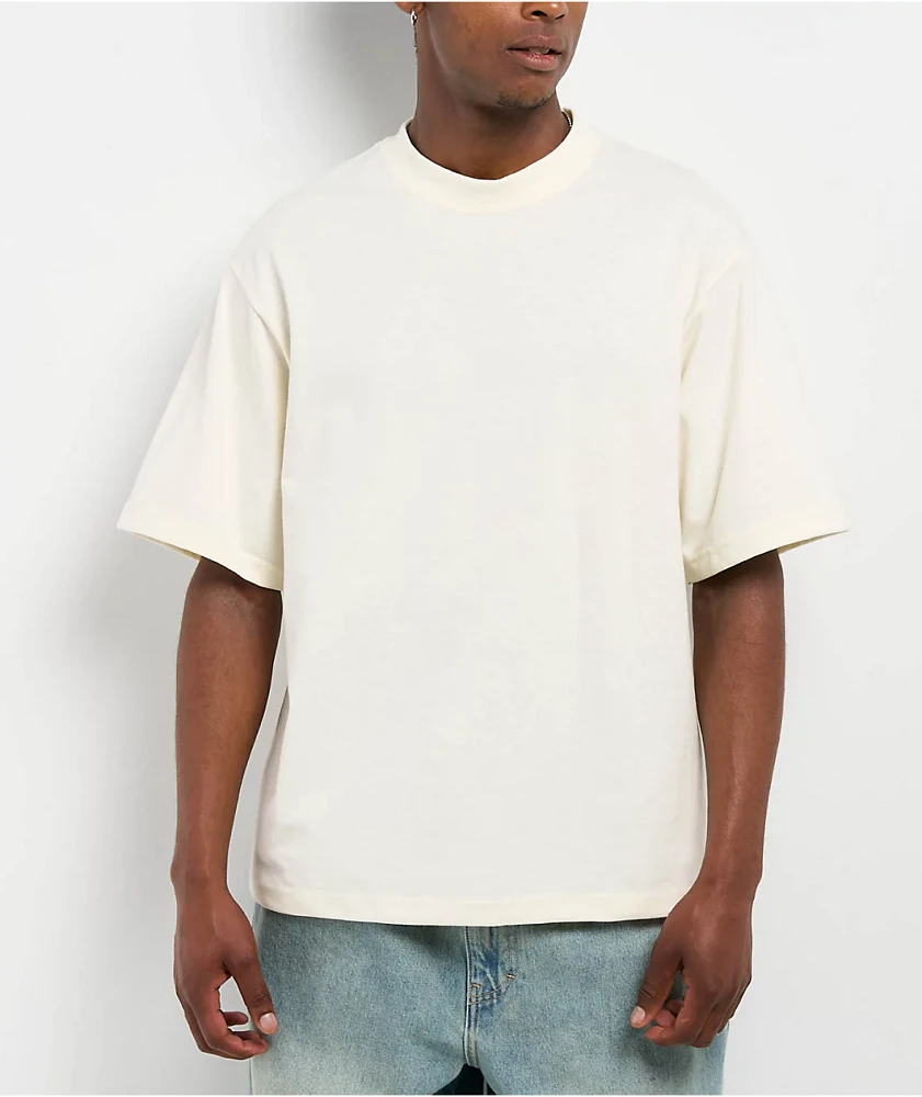 Shaka Wear Max Heavyweight Off White Crop T-Shirt
