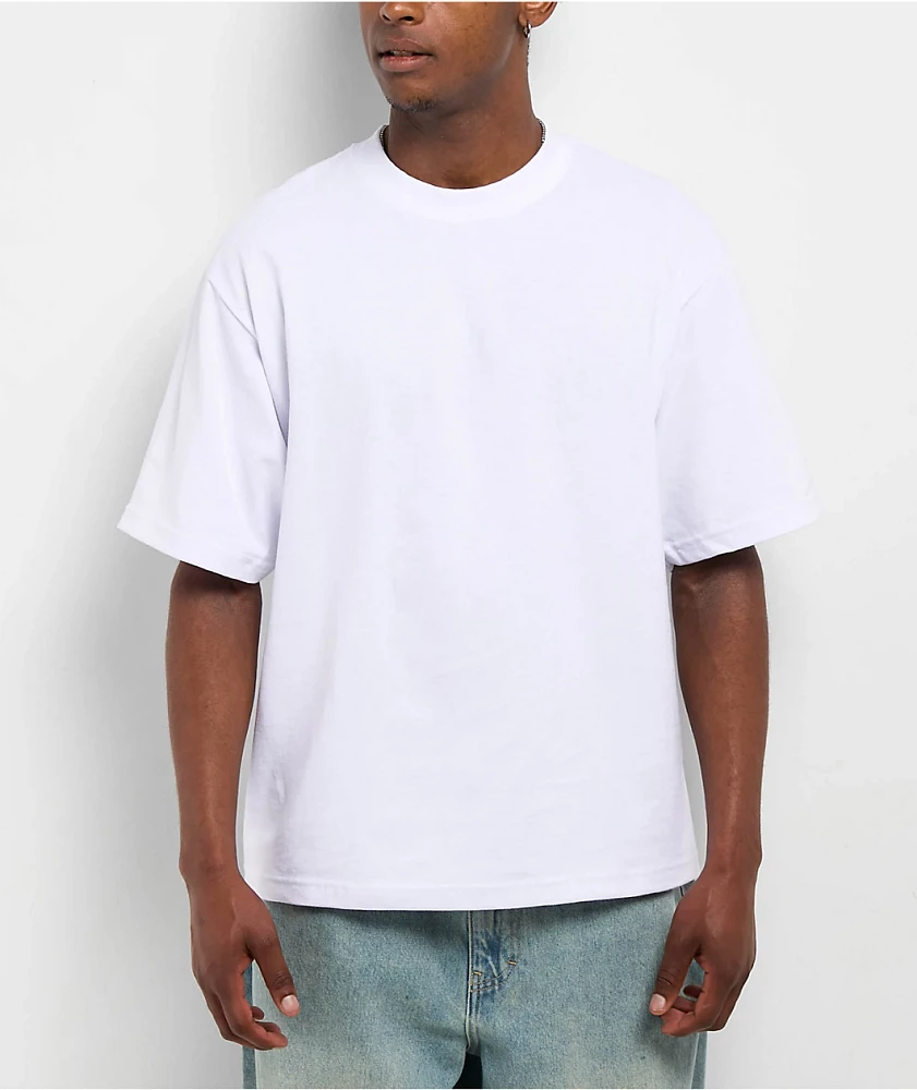Shaka Wear Max Heavyweight White Crop T-Shirt