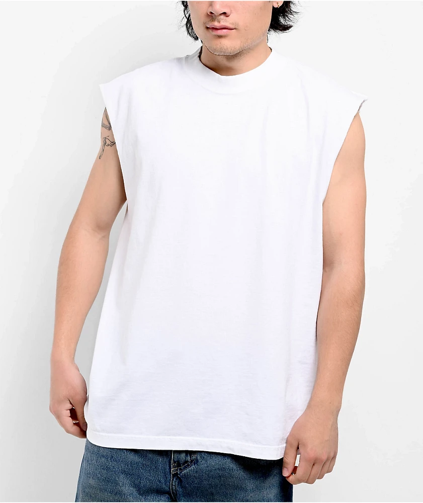 Shaka Wear Max Heavyweight White Tank Top