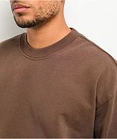 Shaka Wear Mocha Garment Dye Heavyweight Crewneck Sweatshirt