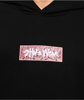 Shaka Wear Paisley Black & Pink Hoodie