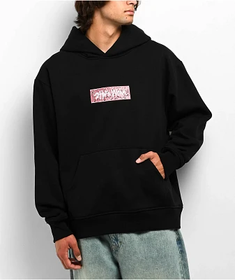 Shaka Wear Paisley Black & Pink Hoodie
