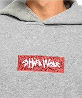 Shaka Wear Paisley Grey & Red Hoodie