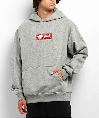 Shaka Wear Paisley Grey & Red Hoodie