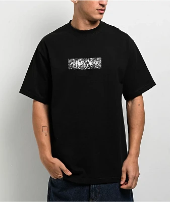 Shaka Wear Paisley Heavyweight Black T-Shirt