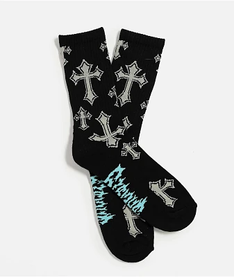 Sheisty Confession Black Crew Socks