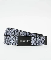 Sheisty Snakeskin Black & White Web Belt