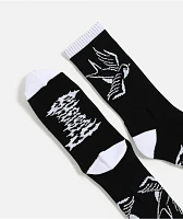Sheisty Swallow Black Crew Socks