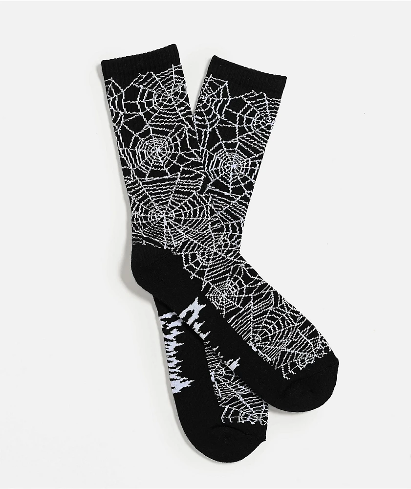 Sheisty Web Black Crew Socks
